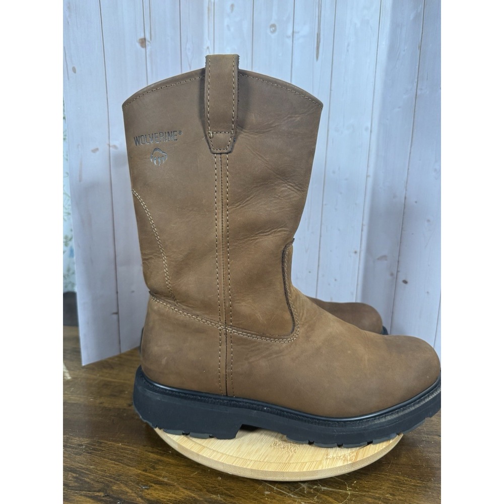Wolverine W04727 Wellington Brown‎ Leather Work Boots Size 11 Oil Resistant